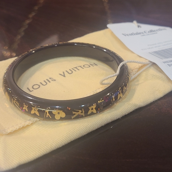 100% Authentic Louis Vuitton Resin Swarovski Medium Inclusion Bracelet PM - Picture 5 of 7